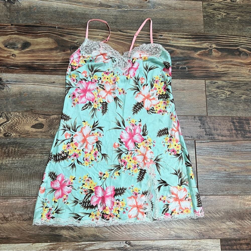 Victoria's Secret Silk Floral Slip Dress Size M